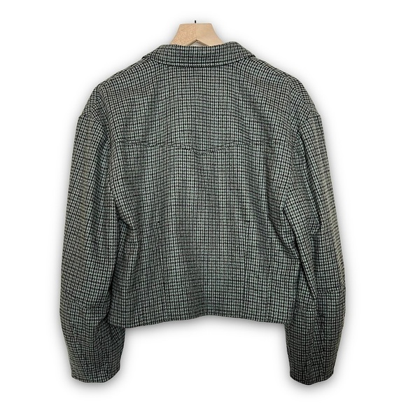 NWT VERONICA BEARD Wool Houndstooth Double Breasted Puff Sleeves Crop Blazer 12 - Picture 8 of 14